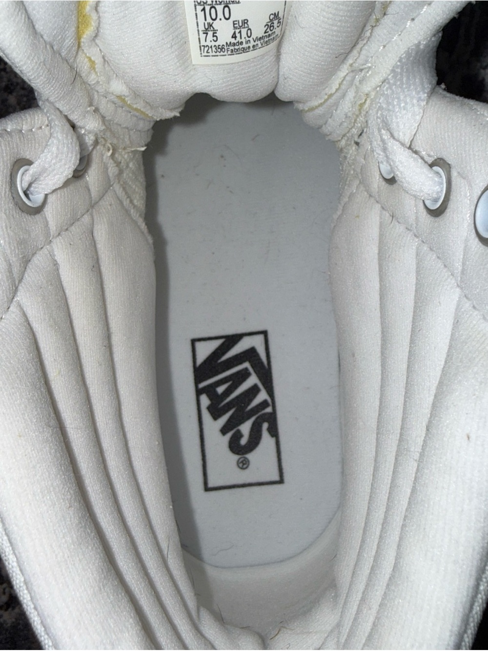 Vans White High-Top Lace-Up Sneakers - Picture 12 of 12
